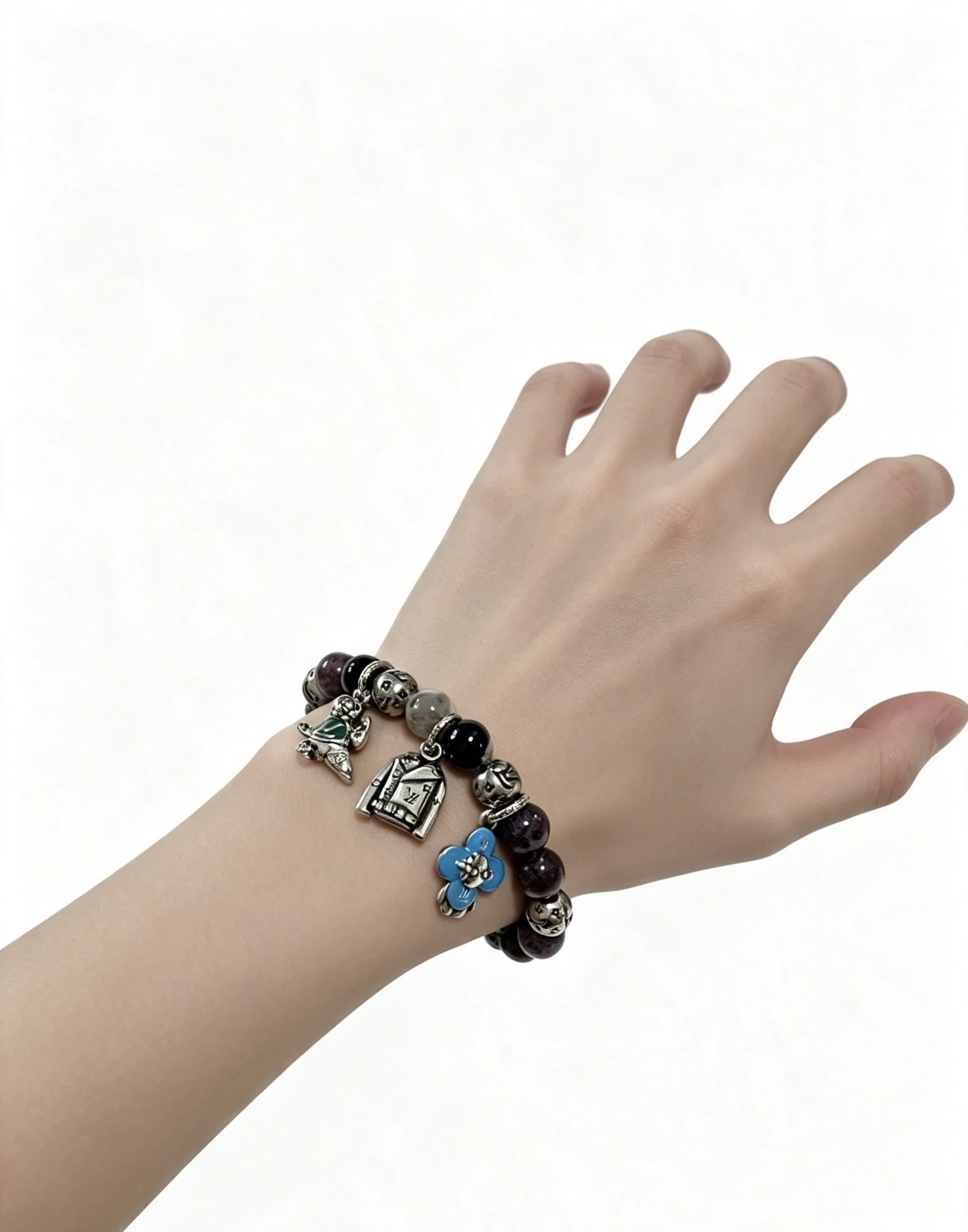 Louis Vuitton Beaded Bracelet with Charms